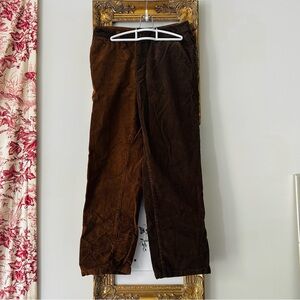 Brixton Colorblock Corduroy Wide Leg Pants Brown